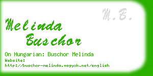 melinda buschor business card